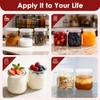 Suteck Small Yogurt Jars with Lids 6oz, 8 Pcs Reusable