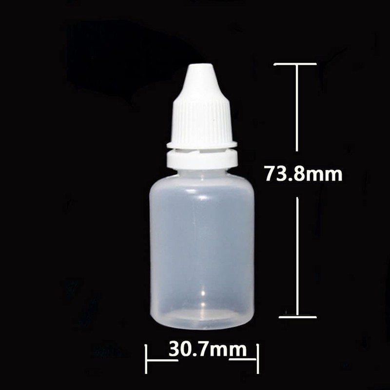 24Pcs Squeezable Plastic Dropper Bottles with Screw Caps Cosmetic Sample