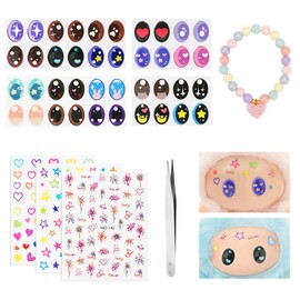 Decorative Eye Stickers for 17cm Blind Box Doll,Cute Facial Stickers, DIY Decorative 17cm Doll Face,Doll Decorative Tool Accessories
