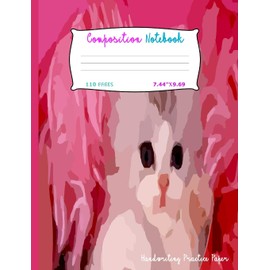 Handwriting Practice Paper: Composition Notebook Blank Line Primary Paper Journal For Kids In Kindergarten and 4th Grade Students : My Beautiful Cat Theme Cover