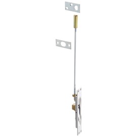 Rockwood 555.26D Lever Extension Flush Bolt for Fire-Rated Swinging Hollow Metal Doors, 1" Width x 6-3/4" Height, Brass Satin Chrome Plated Finish