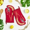 DII Nautical Collection Cotton Kitchen, Oven Mitt Set, 7.5x13, Lobster
