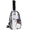 TINYAT Clear Sling Bag for Stadium Approved Transparent Bag Crossbody