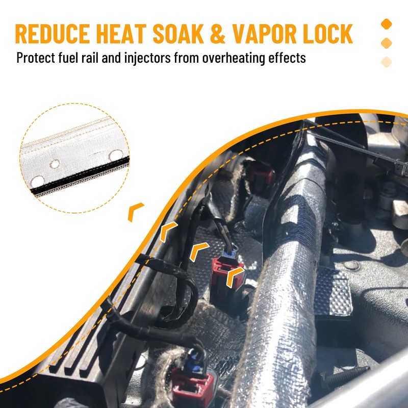 Fuel Rail & Injector Cover Kit Heat Shield Kit 010378