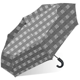 London Fog Rain Umbrella, Automatic Folding Umbrella, Windproof, Lightweight and Packable for Travel, Full 42 Inch Arc, Houndstooth, Houndstooth, 42 Inch Arc