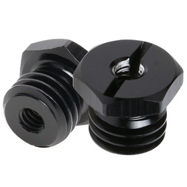 Huepar Female Screw 1/4 to 20 Conversion, 5/8 to 11 Diameter Conversion Adapter, Fixed Screw Adapter, Tripod, Laser Marking Device, Level Adapter, Compatible Conversion Adapter, Aluminum Alloy, Tripod / Monopod Screw [1/4 to 20 to 5/8 to 11] 2 Pieces