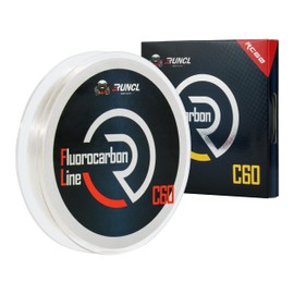 RUNCL 100% Pure Fluorocarbon Fishing Line, RC60 Fluorocarbon Leader, 4-50LB, 50-150yds, Virtually Invisible with Added Sensitivity, High Strength, Abrasion-Resistant, Fast-Sinking(50Yds, 10LB(4.54kg))
