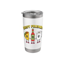 Tacos Hot Sauce Toilet Paper Salsa Mexican Food Lover Funny Stainless Steel Insulated Tumbler