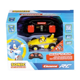 Carrera RC 370430023 Team Sonic Racing Mini RC-Tails with 2.4GHz Control-1:43 Scale-Age 6 Car