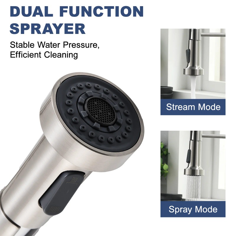 Matte Black Touchless Kitchen Faucet with Pull Down Sprayer, Motion