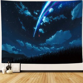 sabermaster Tapestry Anime Wall Tapestry Starry Night Tapestry Galaxy Tapestry for Party Bedroom Living Room Home Decoration 50x60in