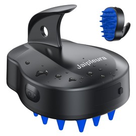 Jaipleura Electric Hair Scalp Massage Brush with Soft Silicone Bristles,3-Level Vibration,IPX6 Waterproof for Hair Growth & Dandruff Removal, Scalp Exfoliator(Deep Blue)