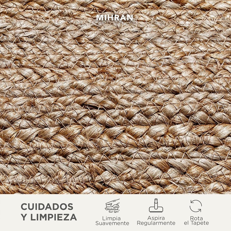 Mihran Alfombra para Recamara de Yute - Lia Corner Natural