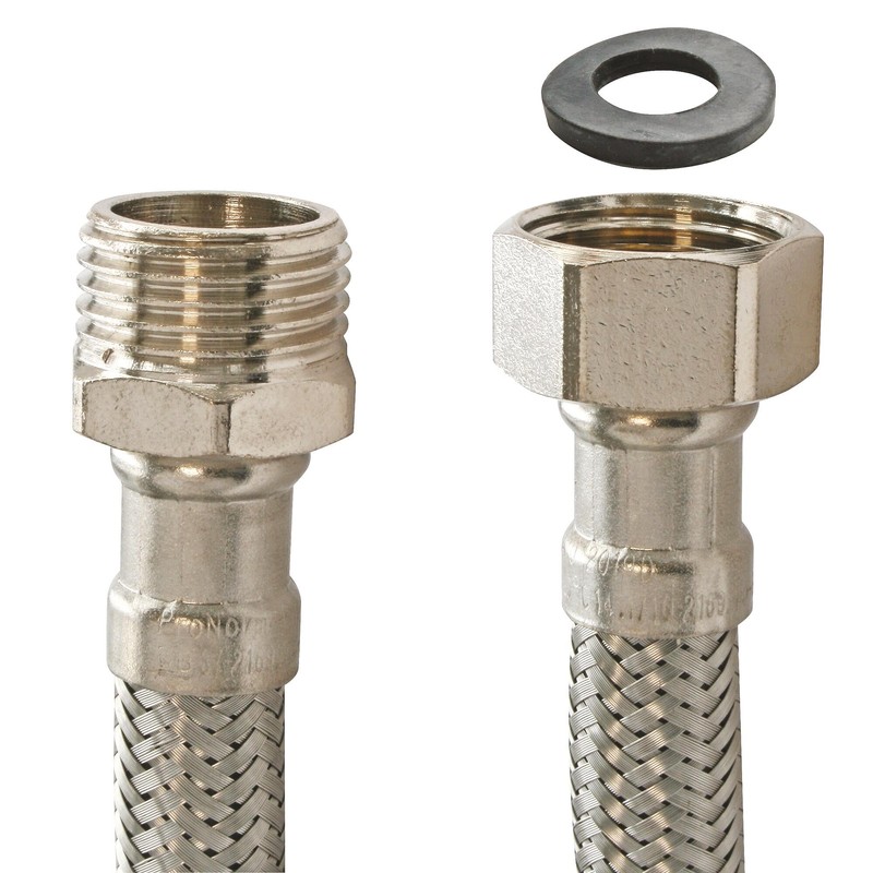 Somatherm 2985-01 Flexible Hose M15/21 / F15/21-30cm-dn 8, Grey