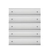Nameplate Holder Wall or Door 5Pack Silver 2“ × 10”