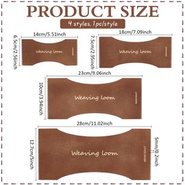 BENECREAT 4PCS DIY Wooden Weaving Loom Kit, Mini Multifunctional Handcraft Weaving Looms for Knit Scarves, Gloves, Hats, Blankets and Other Small Decorations, 5mm Thick