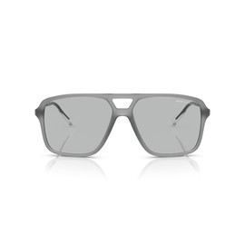 A|X ARMANI EXCHANGE Men's AX4150SU Universal Fit Aviator Sunglasses, Opal Grey/Light Grey, 59 mm