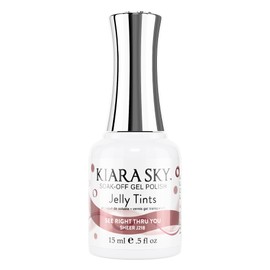KIARA SKY Jelly Tints Soak Off Gel Polish 0.5 Fl Oz, See Right Thru You