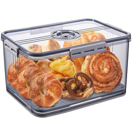 ANYPROLUS Bread Box for Homemade Bread Boxes for Kitchen Counter Airtight, Time Recording Bread Storage Container with Lid, Bread Containers Storage Airtight Loaf Bread Keeper, Large
