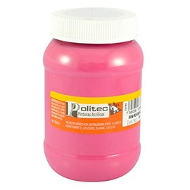 Pintura Acrilica Politec 1000 Ml.Frasco Color 337 Rosa Mexicano Pza