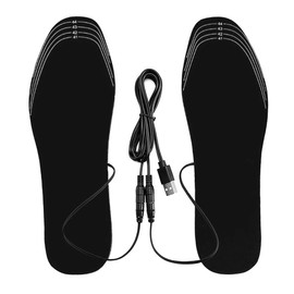 YFFSFDC Electric Heated Insole, USB Heated, Cold Protection, Foot Warm, Winter, Electric Heating Wear, Soles, Cairo, Foot Wear, Unisex, (L)
