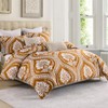 Bedduvit Cotton Duvet Cover King - Damask Paisley King Duvet Cover Set,Breathable Damask Patterned 100% Cotton Duvet Cover King with Zipper Closure & 8 Ties (104"x90", No Comforter)