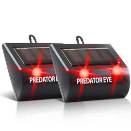 ASPECTEK Predator Eye PRO - Solar-Powered Predator Light with Kick Stand, 4600 Sq. Ft. Coverage for Night-Time Animal Control and Pest Repeller, 2 Pack