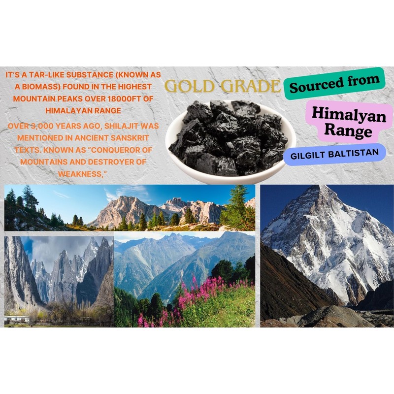 Pure Himalayan Shilajit Resin with Fulvic Minerals & Humic Acid