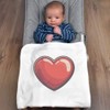 Azeeda 'Valentine's Heart' Cotton Baby Blanket/Shawl (BY00040049)