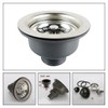 Kitchen Sink Drain Strainer Assembly Stainless Steel Sink Basket Strainer