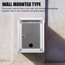 Wall Mount Mailbox, Lockable Secure Post Box, Letter Box for Outside, Drop Box with Key Lock, for Envelope, Letter, Outside, Home, Office Business