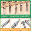 Keadic 6Pcs M10 Expansion Hook,304 Stainless Steel Concrete Wall Hook,