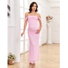 AISWI Women's Maternity Off The Shoulder Maxi Dress Mesh Ruched
