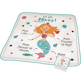 Sheepworld, Happy Life 45651 Magic Towel, Mermaid, I Will Sea, 30 cm x 30 cm, Cotton