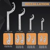 ATNHYING 12pcs Adjustable Spanner Wrench Sets with Replaceable Head, C-Shape
