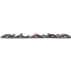 dainiqukanhai Electric Fireplace Wall Fireplace Recessed Electric Fireplace Synthetic Resin Decoration Electric Transparent Logs Flame Suitable for 50" Electric Fireplaces 5Pieces