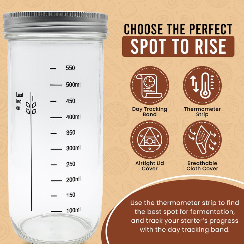 Sourdough Starter Kit with Scale - Sourdough Bread Baking Supplies