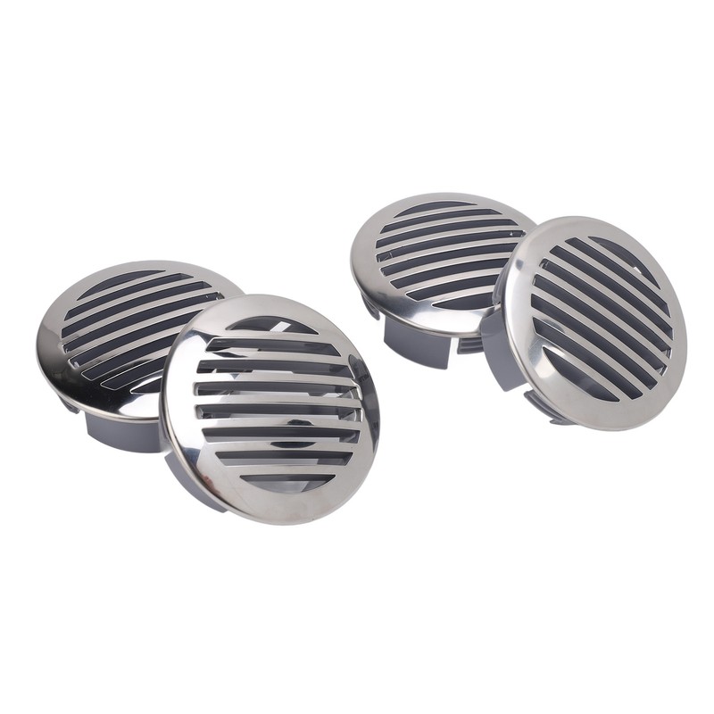 4pcs Stainless Steel Air Vents Louvered Grille Cover Vent Hood