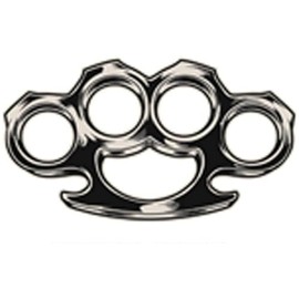 **Stickers** Brass Knuckles Weapon Grey Black White Vinyl Decal Sticker Two in One Pack (12 Inches Wide)