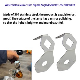 2 PCS Watermelon Light Bracket,Fits for Watermelon Light Turn Signal Mounting,Angled Turn Signal Holder Stainless Steel , Only Without LED Lights