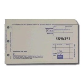 Sentinel Business machines 3-Part Short Credit Card Sales Slips (Pack of 100)