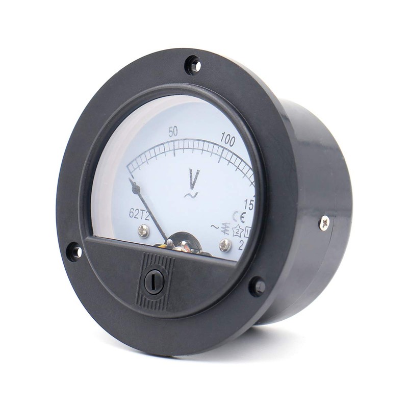 Baomain Round Voltmeter Voltage Meter 62T2 Gauge Analog Panel Class