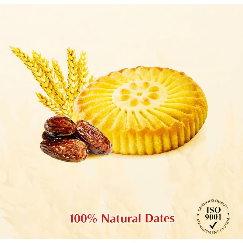 Tazah Maamoul Cookies Date Snack 100% Natural Date Filled Shortbread