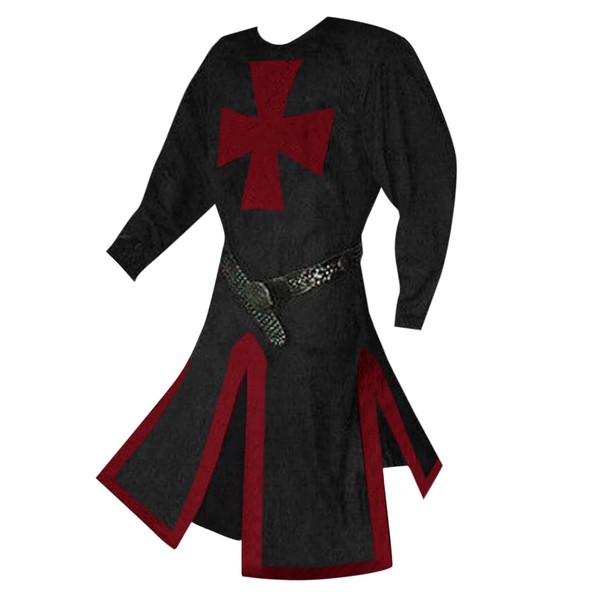 Runcati Mens Medieval Crusader Knights Tunic Renaissance Warrior Templar Cosplay