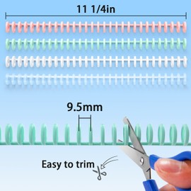 Comb Binding Spines Easy to Open Close Adding Pages for Binding Machine Worklion 1/2 Inch Diameter 30 Ring Plastic Binder Combs and Spines Maximum 85 Sheets 10pieces