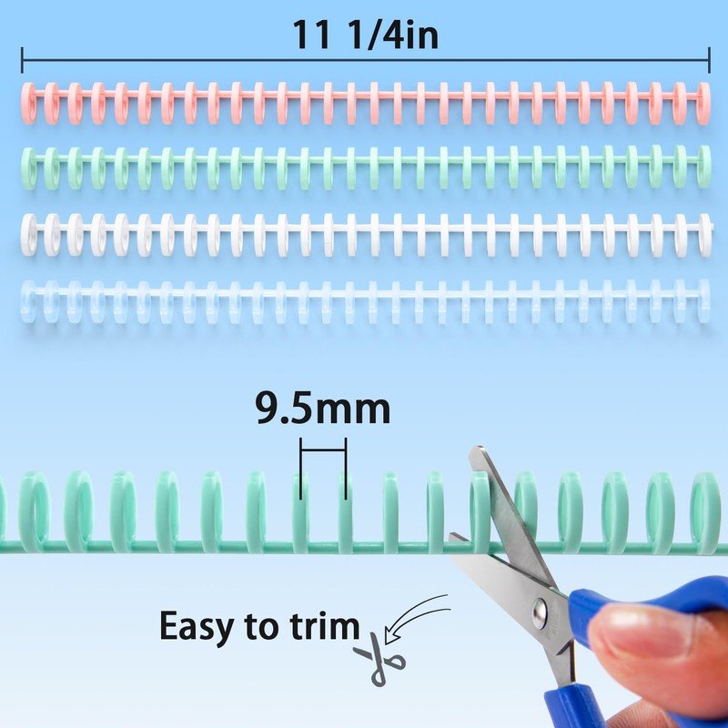 Comb Binding Spines Easy to Open Close Adding Pages for