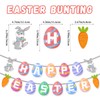 Easter Bunting,Easter Decorations,Rabbit Bunting Easter Egg Bunny Happy Easter Bunting