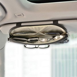Organizador para visera solar de coche, accesorios para interior de coche, organizador de bolsillo, bolsa de almacenamiento para coche, camioneta, SUV, con cierre de red, con bolsillos múltiples de Kartisen