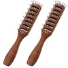 PERFEHAIR Vented Hair Brush 2-Pack - Efficient Blow Drying Vent