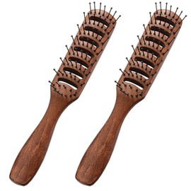 PERFEHAIR Vented Hair Brush 2-Pack - Efficient Blow Drying Vent Brush for Volumizing, Styling Wet/Dry, Curly/Straight Hair for Men & Women